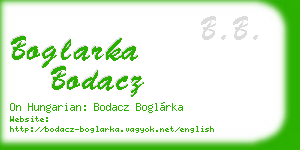 boglarka bodacz business card